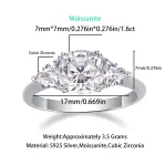 Moissanite 1.6carat Cushion Diamond Ring