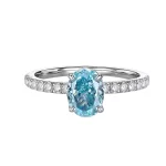 2ct Oval Aquamarine Ring