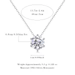 Moissanite 3.0carat Round Diamond Necklace