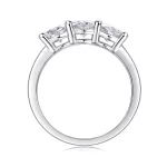 Moissanite Three Stone 0.5carat Diamond Ring