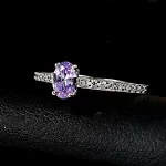 0.8ct Oval Amethyst Ring