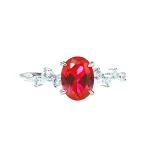 2ct Oval Ruby Ring