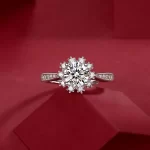 Adjustable Moissanite 1.0carat Halo Diamond Ring