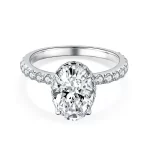 Moissanite Vintage 2.5carat Oval Diamond Ring