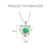 2ct Halo Setting Heart Tourmaline Green Necklace 2ct Halo Setting Heart Tourmaline Green Necklace