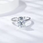 Moissanite Solitaire 2.5carat Oval Diamond Ring