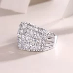 Moissanite Layered Diamond Ring