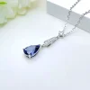 3ct Tear Sapphire Necklace