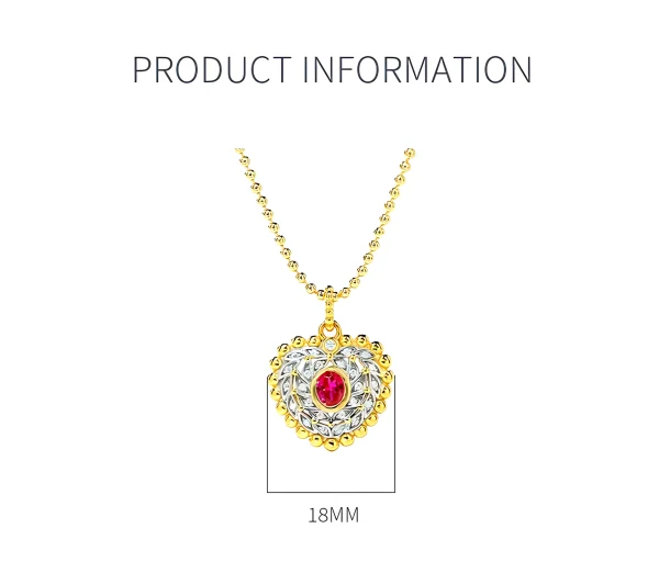 Heart Halo Setting Pink Tourmaline Necklace