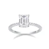 Moissanite 1.5carat Emerald Cut Diamond Ring Moissanite 1.5carat Emerald Cut Diamond Ring