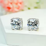 4ct Princess Diamond Earrings