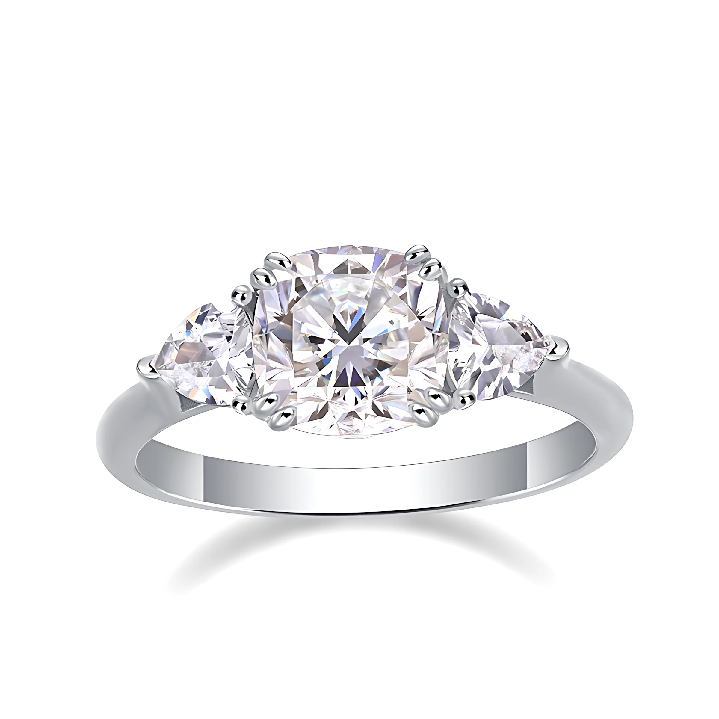 Moissanite 1.6carat Cushion Diamond Ring