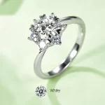 Moissanite Halo 1.0carat Diamond Ring