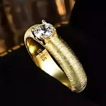 Gold Plated Vintage Diamond Ring