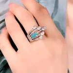 Shooting Stars 2ct Oval Paraiba Ring