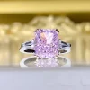 4ct Radiant Cut Pink Diamond Ring