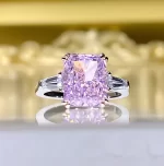 4ct Radiant Cut Pink Diamond Ring