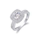 Moissanite Princess 1.0carat Diamond Ring