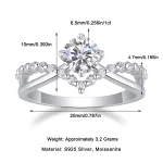 Moissanite Crown 1.0carat Diamond Ring