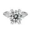 Moissanite 5.0carat 6-Prong Round Diamond Ring Moissanite 5.0carat 6-Prong Round Diamond Ring