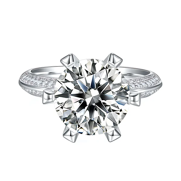Moissanite 5.0carat 6-Prong Round Diamond Ring Moissanite 5.0carat 6-Prong Round Diamond Ring