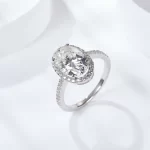 Moissanite Halo 4.5carat Oval Diamond Ring