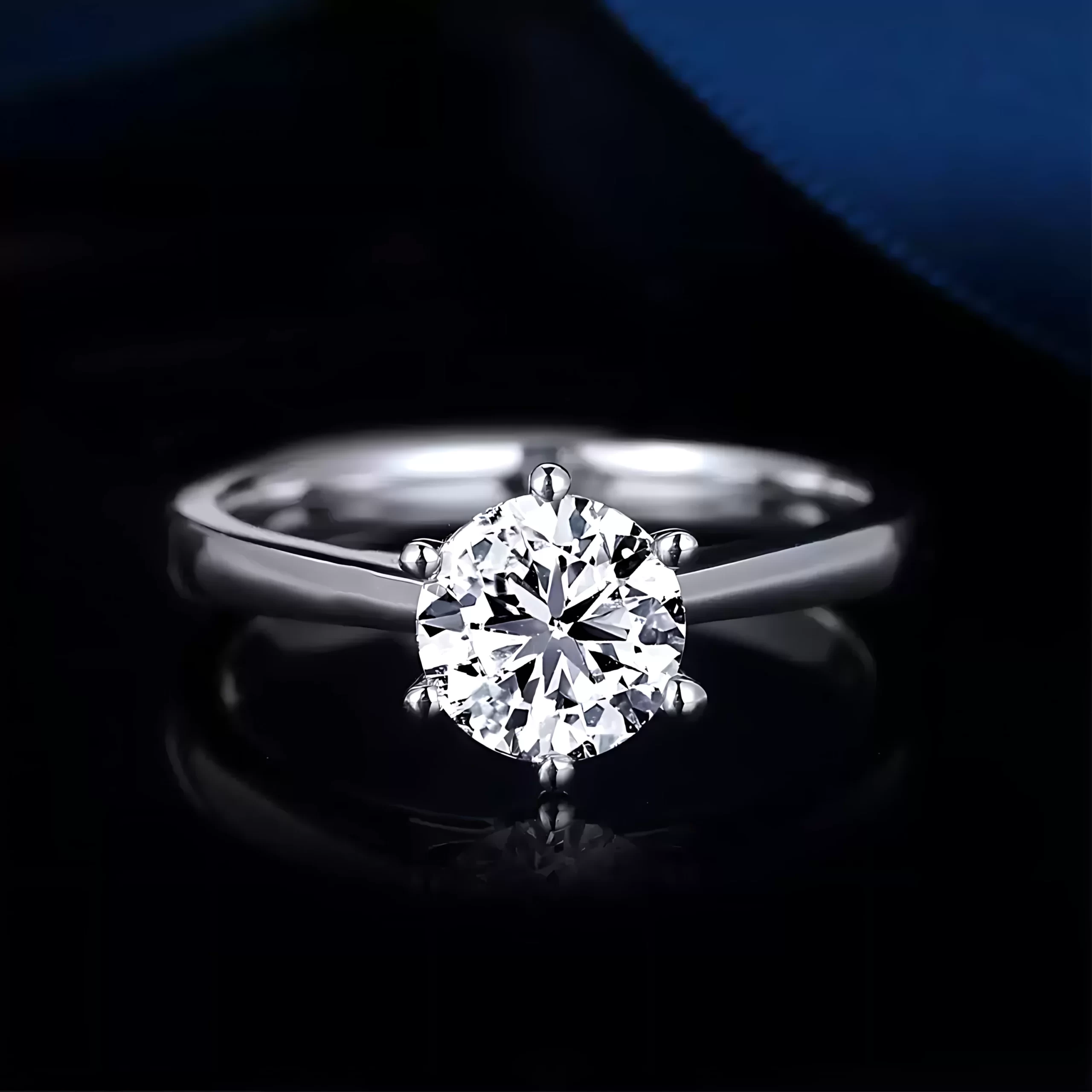 6-Claw Briliant Solitaire Diamond Ring