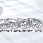 Moissanite Vintage 3.0carat Halo Round Diamond Ring