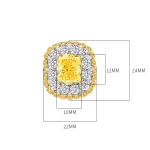 Luxurious 8ct Halo Citrine Ring