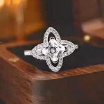 Four Leaf Clover Diamond Ring