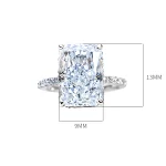 8ct Radiant Cut Diamond Ring