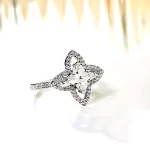 Four Leaf Clover Diamond Ring