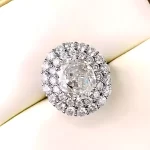 8ct Halo Oval Diamond Ring