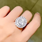 8ct Halo Oval Diamond Ring