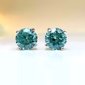 Radiant 2ct Green Tourmaline Earrings Radiant 2ct Green Tourmaline Earrings