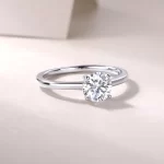 Moissanite 1.0carat 4-Prong Diamond Ring