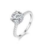 Moissanite Vintage 1.0carat 4-Prong Round Diamond Ring