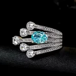 Shooting Stars 2ct Oval Paraiba Ring