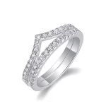 Moissanite Stacking Embracing Diamond Ring