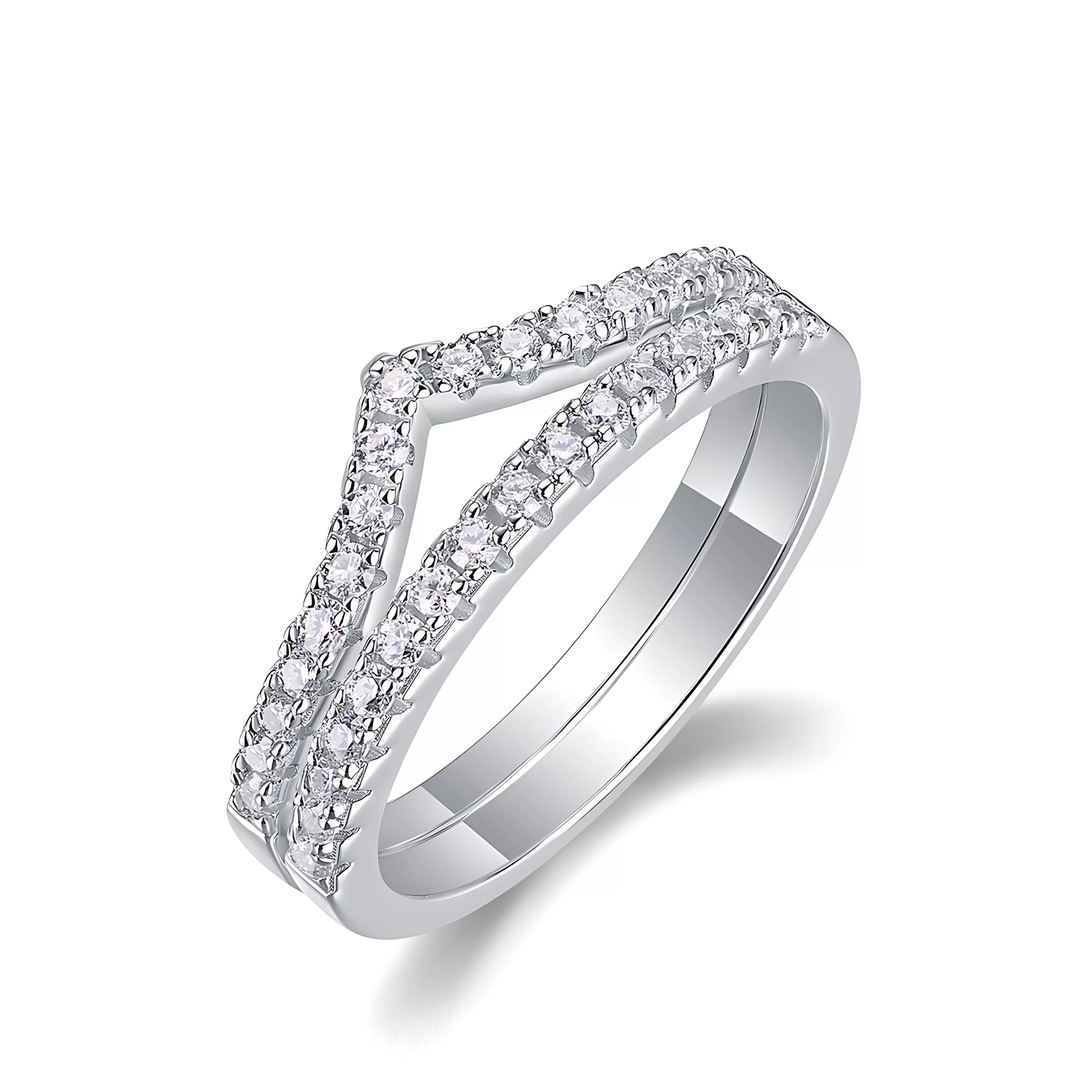 Moissanite Stacking Embracing Diamond Ring