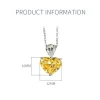 5ct Crushed Ice Heart Citrine Necklace