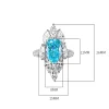 4ct Halo Pear Aquamarine Ring