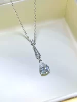 3ct Tear Sapphire Necklace