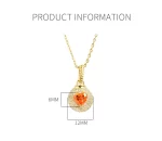 0.8ct Heart Orange Citrine Necklace