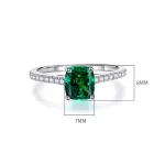 2.5ct Radiant Cut Emerald Ring