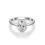 Moissanite Halo 2.0carat Oval Diamond Ring