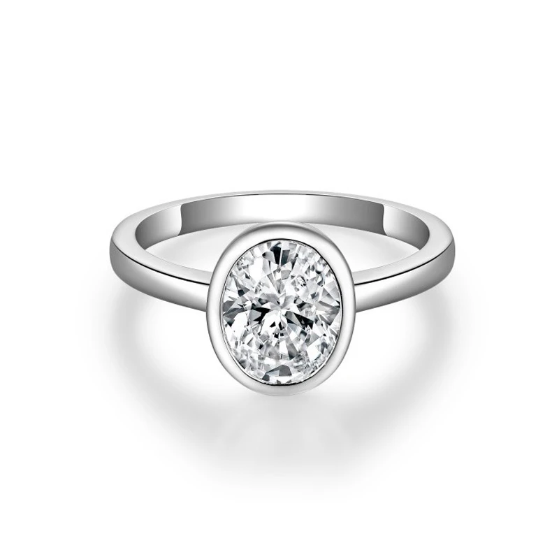 Moissanite Halo 2.0carat Oval Diamond Ring