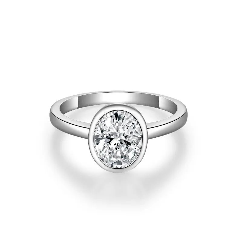 Moissanite Halo 2.0carat Oval Diamond Ring