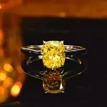 Radiant Cut 2ct Citrine Ring