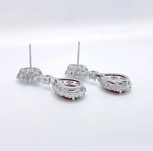 3ct Teardrop Ruby Stud Earrings 3ct Teardrop Ruby Stud Earrings
